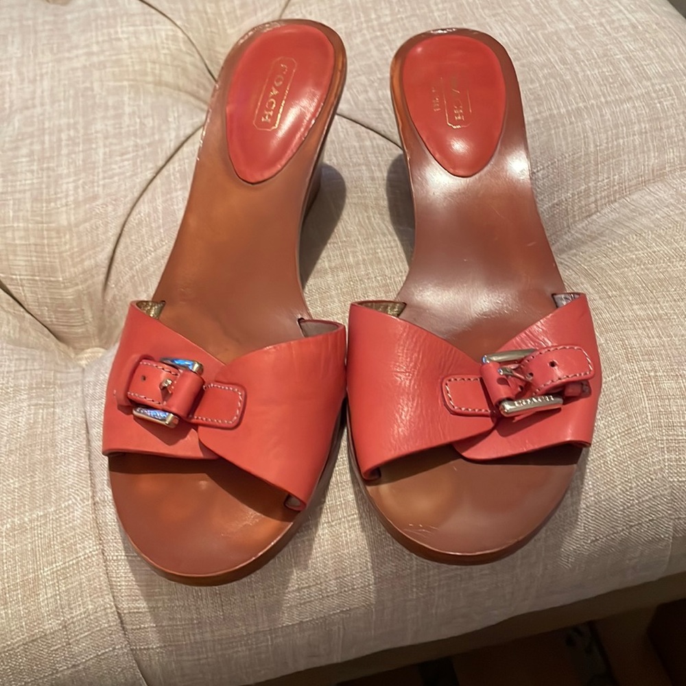Coach Paulina wedge platform sandals